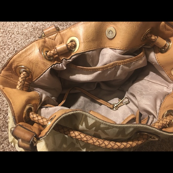 Michael Kors MK SignatureLogoDrawstringBraided Bag - Picture 8 of 8